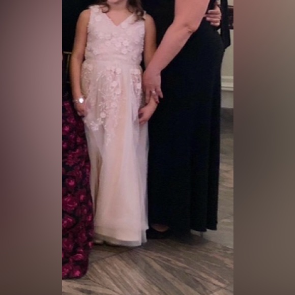 Light Pink/Blush Gown Girls Size 12 - Picture 9 of 9